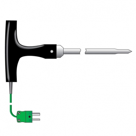 temperature probe T-shaped - asphalt or food processing