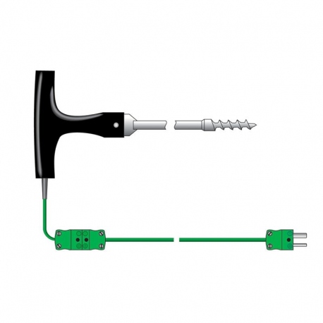 Corkscrew temperature probe